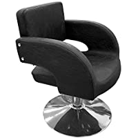 Crisnails® Sillón Profesional de Peluquería- 360º Giratoria con Base Fijo de Metal- Altura Regulable- Asiento Suave y…